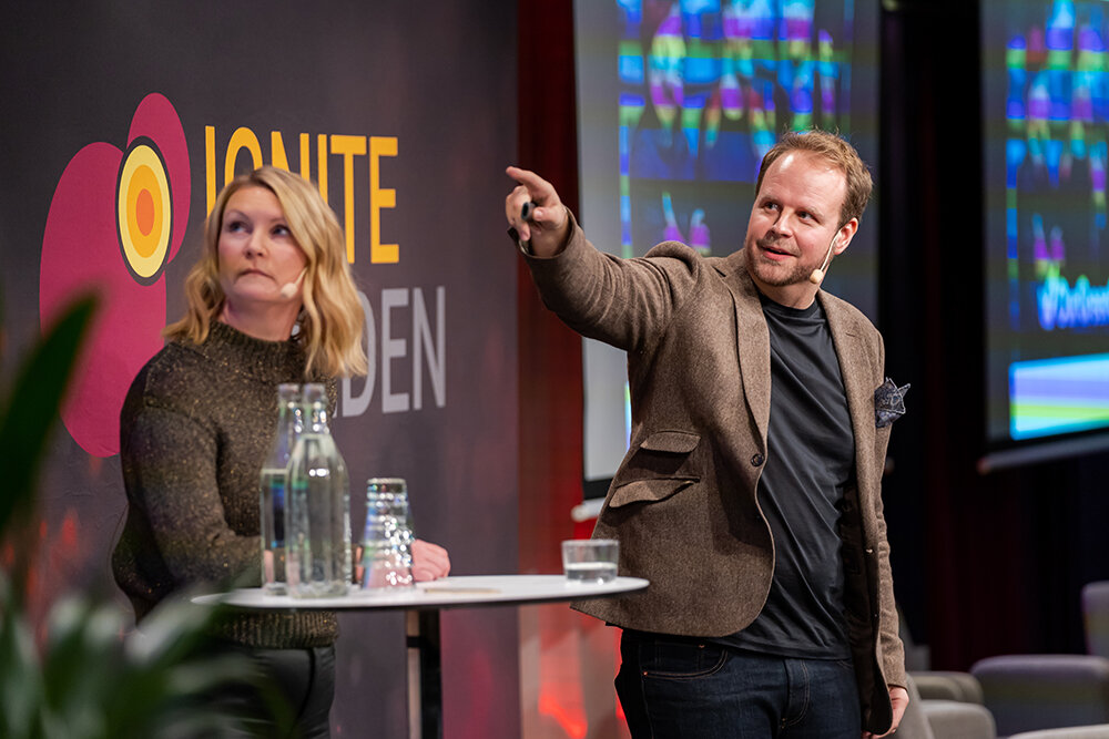 Kenneth Falk presented OurGreenCar's collaboration with E.ON on Ignite Sweden Day.