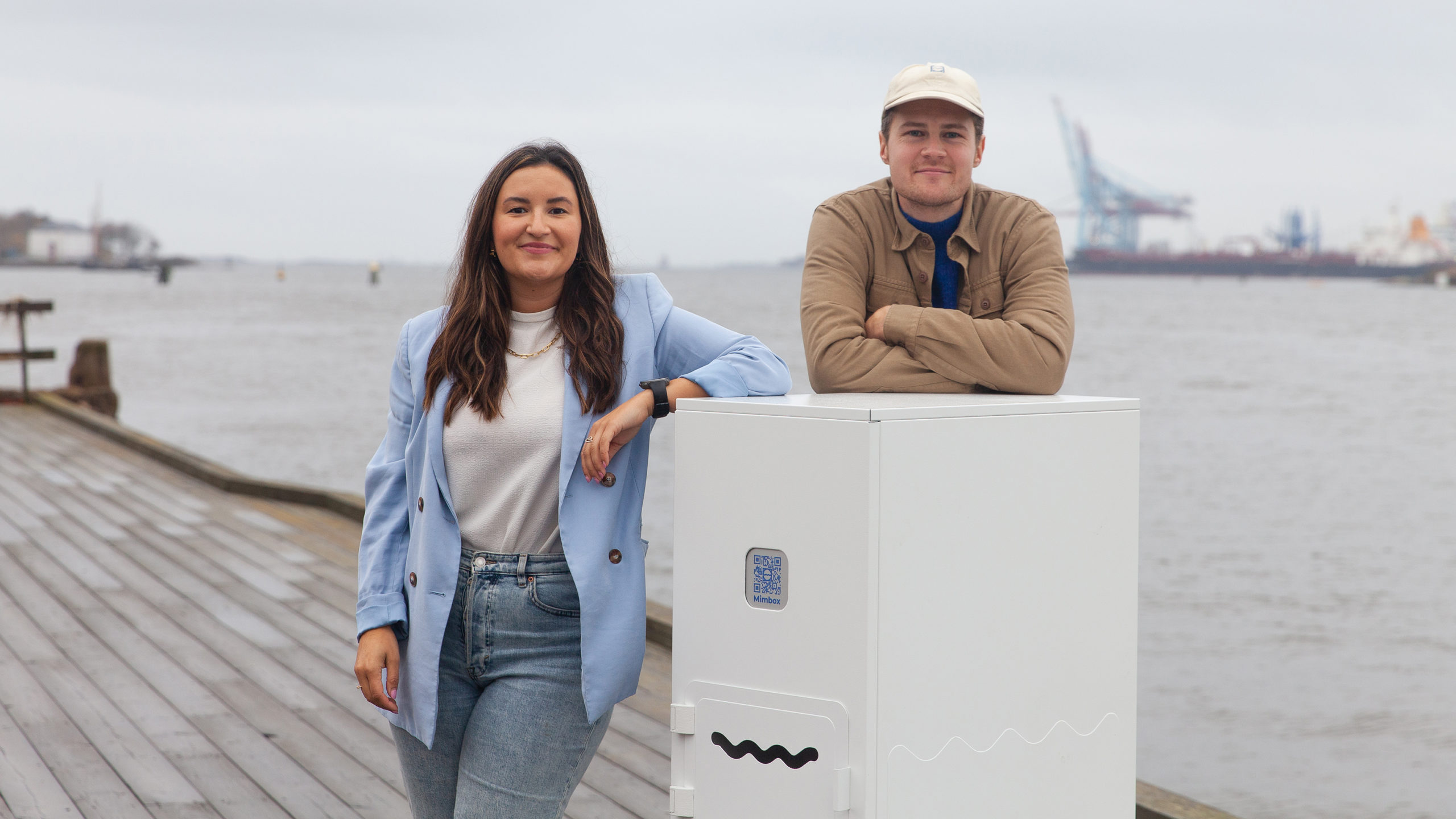 Mimbly’s co-founders Isabella Palmgren Emil Vestman with the Mimbox