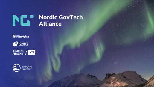 Banner of the Nordic Govtech Alliance project, where Ignite Sweden is joining forces with organizations from Finland and Iceland to accelerate innovation within the public sector.
