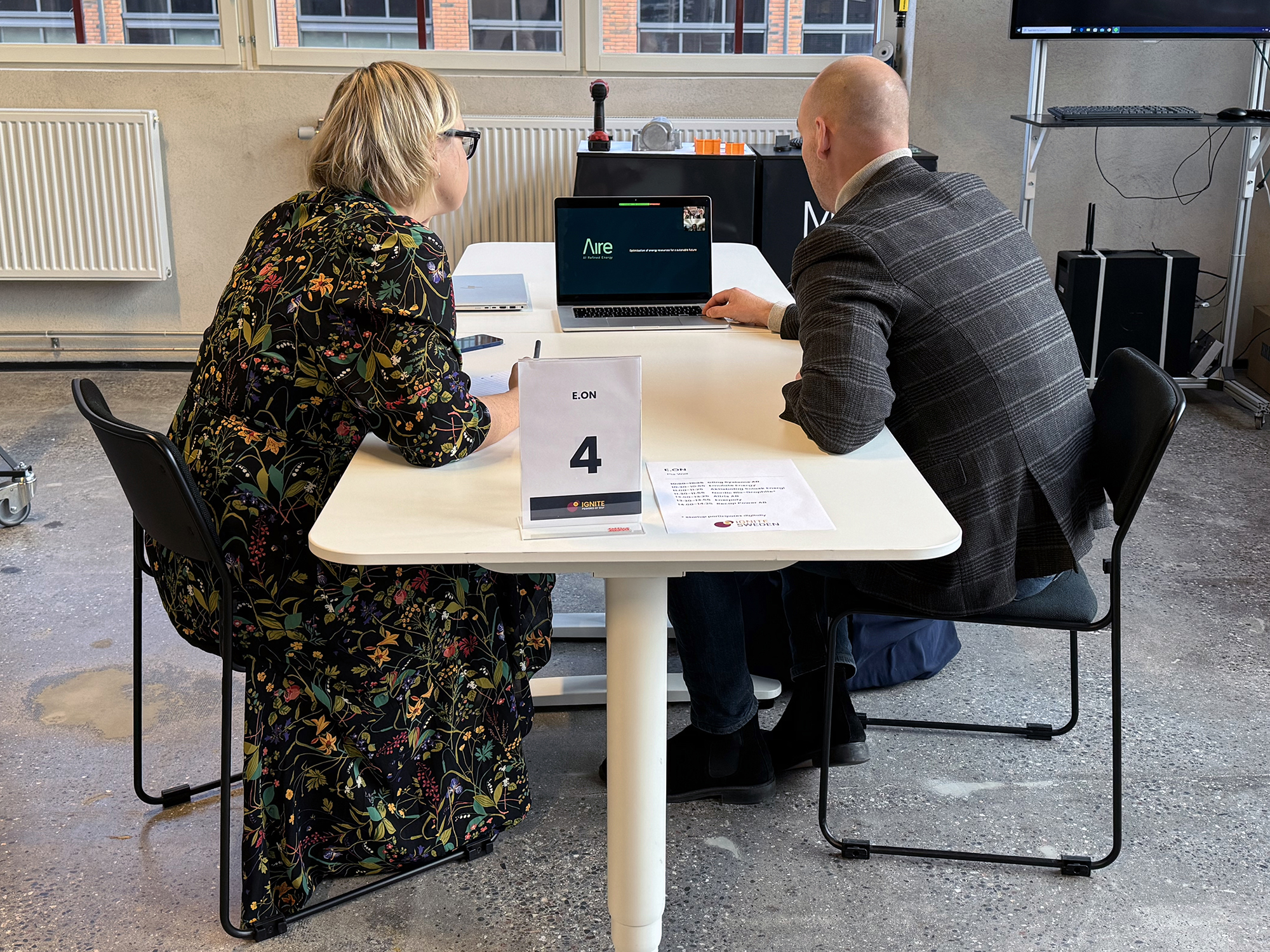 Startup presenting battery innovation at Battery Tech Matchday by Ignite Sweden