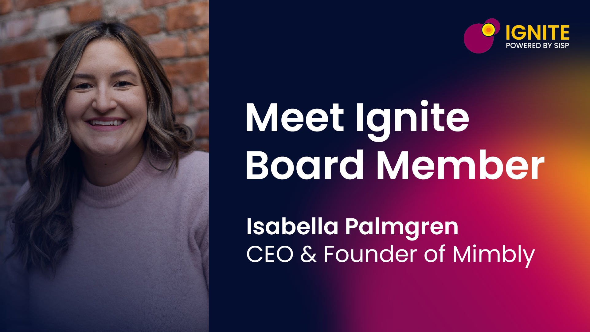 Mimbly founder Isabella Palmgren joins the Ignite Sweden board after scaling her cleantech company through startup–corporate collaborations.