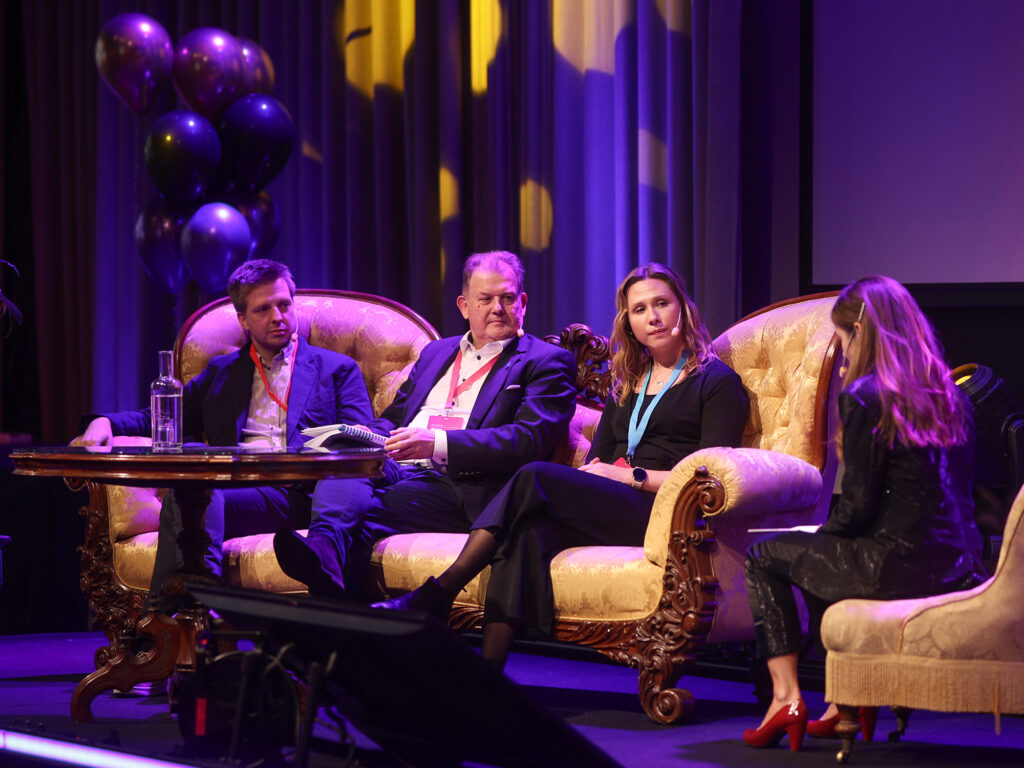 HBV CEO Johan Almesjö discussing startup–public sector collaboration in a panel at Ignite Sweden Summit 2024.